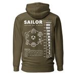 Crew hoodie featuring a maritime design symbolizing a normal day at sea, daily routines, and the steady rhythm of crew life on board.