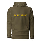 Unisex European Sailor Hoodie by 7SHORT1LONG® in military green, featuring a cotton heritage pullover design with front view.
