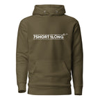 Unisex Fast Rescue Boat Hoodie by 7SHORT1LONG® in military green, made of cotton heritage fabric with front design.