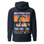 Crew hoodie featuring the tanime scene“Crew Love Is True Love,” representing connection, trust, and relationships formed between crew members at sea.