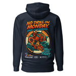 Crew hoodie representing a person overboard emergency response, inspired by safety drills, recovery procedures, and professional maritime rescue operations.