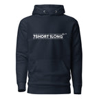 Unisex navy blazer Seafarer Daily Life Hoodie by 7SHORT1LONG® made of cotton heritage fabric, front view.
