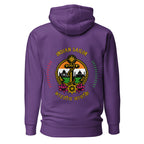 Unisex purple Indian Sailor Hoodie by 7SHORT1LONG® with cotton heritage fabric, front view, showcasing casual pullover style.