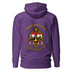 purple seafarer hoodie with Indonesian sailor nautical anchor compass emblem, maritime sailor apparel and ocean seaman lifestyle clothing