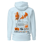 Crew hoodie inspired by free-fall lifeboat operations, SOLAS safety standards, and emergency evacuation readiness at sea.