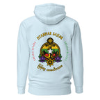 Unisex Myanmar Sailor Hoodie by 7SHORT1LONG® in sky blue cotton, featuring a comfortable pullover design and sailor-inspired style.