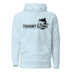 hoodie featuring a white mermaid graphic combined with the 7SHORT1LONG logo, inspired by maritime mythology, seafarer folklore, and modern crew identity.