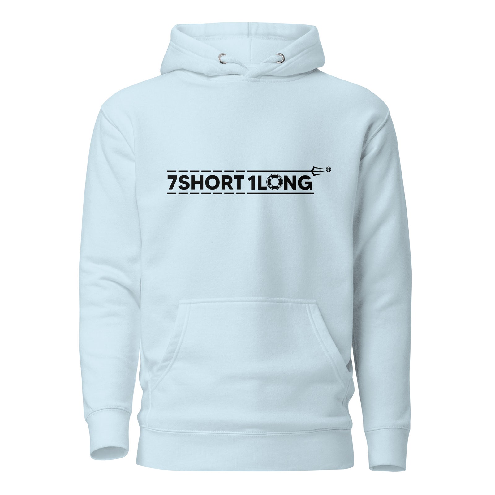 Fast Rescue Boat Hoodie in sky blue, front view