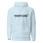 Unisex Sky Blue Seafarer Daily Life Hoodie by 7SHORT1LONG® made of cotton heritage, featuring a front design.