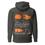 Crew hoodie inspired by lifeboat operations and SOLAS safety regulations, representing abandon ship procedures and maritime survival readiness.