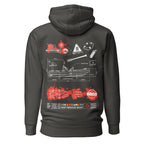 Unisex black cotton-heritage Fast Rescue Boat Hoodie by 7SHORT1LONG® with vintage-style design and front pocket.