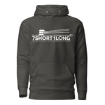 Black hoodie featuring a mooring rope graphic and the 7SHORT1LONG logo, inspired by deck operations, mooring procedures, and professional seafarer life.