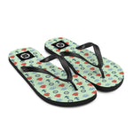 Baby shark pattern on a flip flop