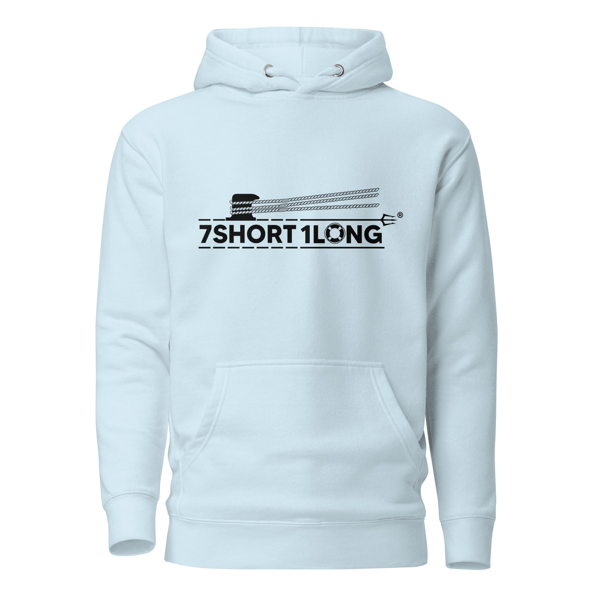 Maritime hoodie with nautical rope design from 7SHORT1LONG® featuring a casual crew neck style and maritime-inspired details.