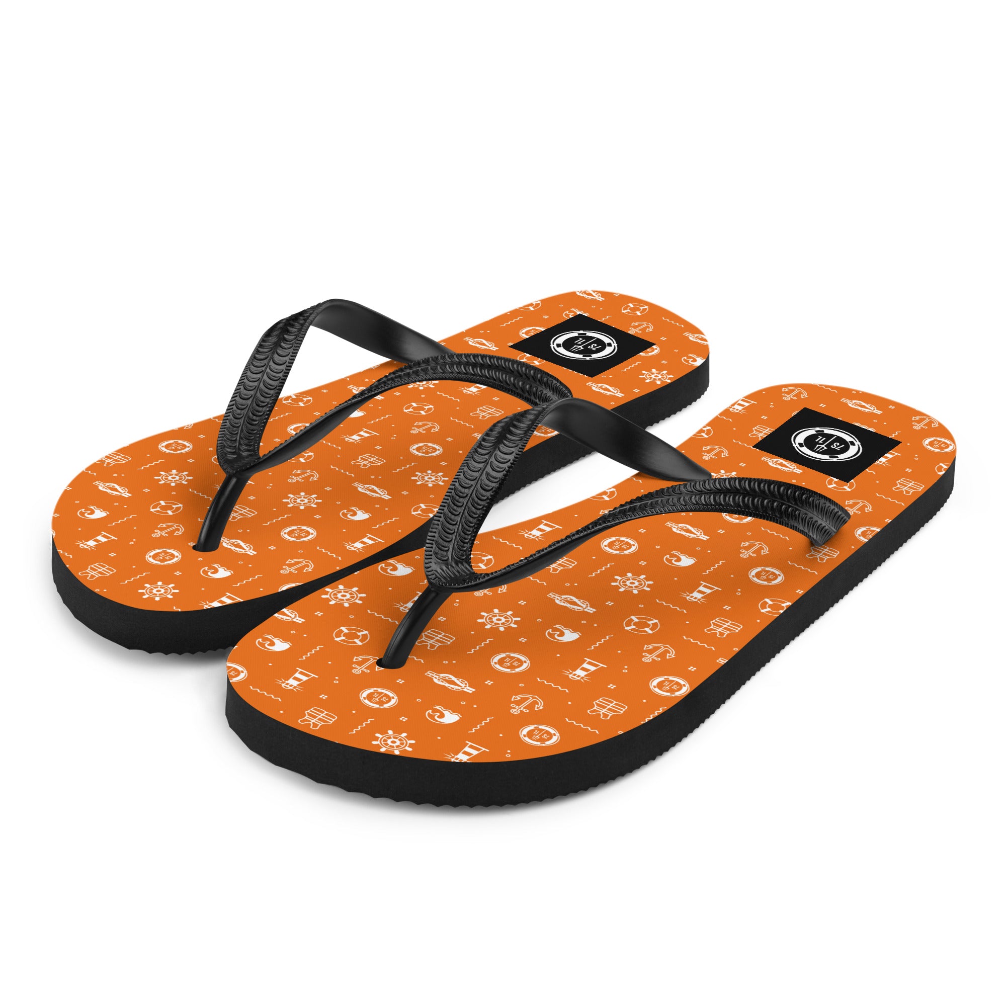 Nautical Pattern Flip-Flops Secondary image