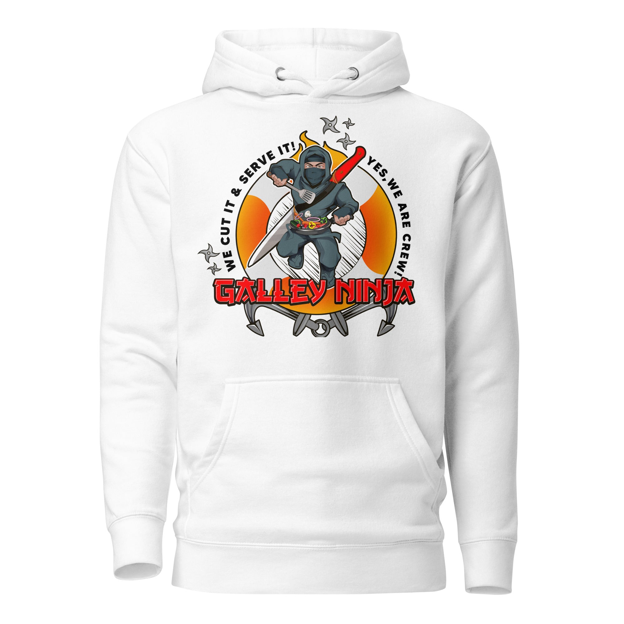 7SHORT1LONG® Galley Department Crew Hoodie featuring a ninja graphic on a comfortable, casual hoodie. Hauptbild