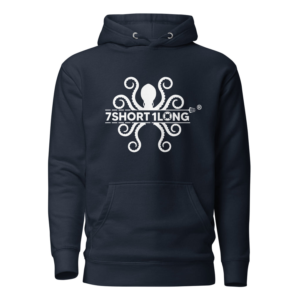 7SHORT1LONG® Kraken Maritime Seafarer hoodie featuring a nautical octopus design on a comfortable hoodie.
