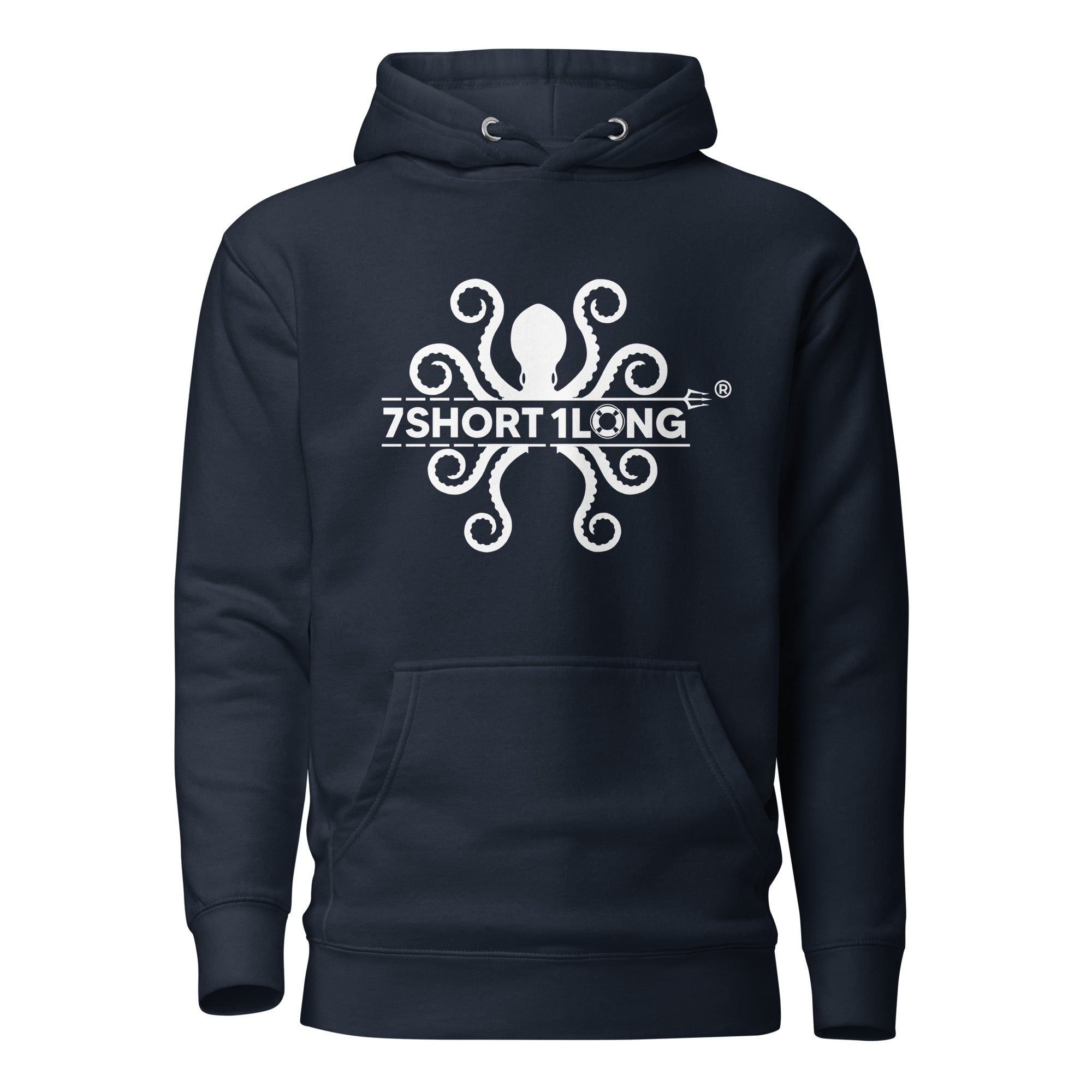 7SHORT1LONG® Kraken Maritime Seafarer hoodie featuring a nautical octopus design on a comfortable hoodie.