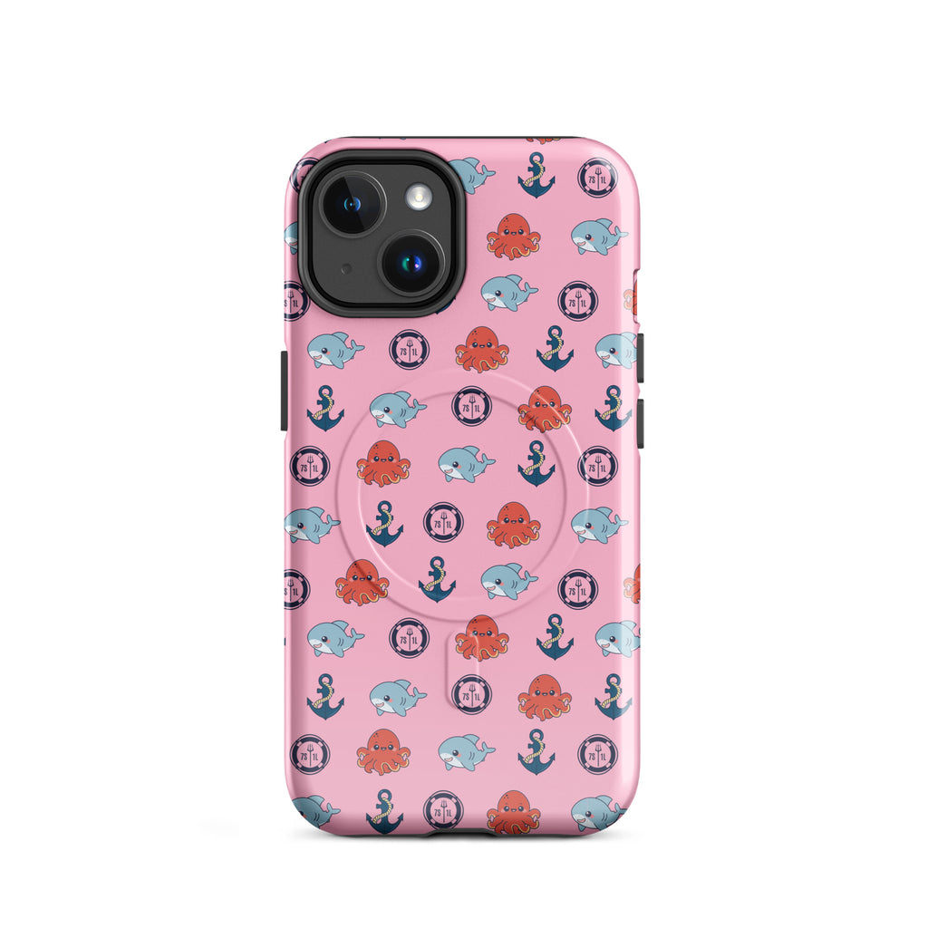 iphone case with Baby shark and baby octopus
