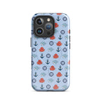 Cute baby octopus iPhone case by 7SHORT1LONG® featuring a glossy ocean-themed design on a MagSafe-compatible tough case for iPhone 16 Pro.