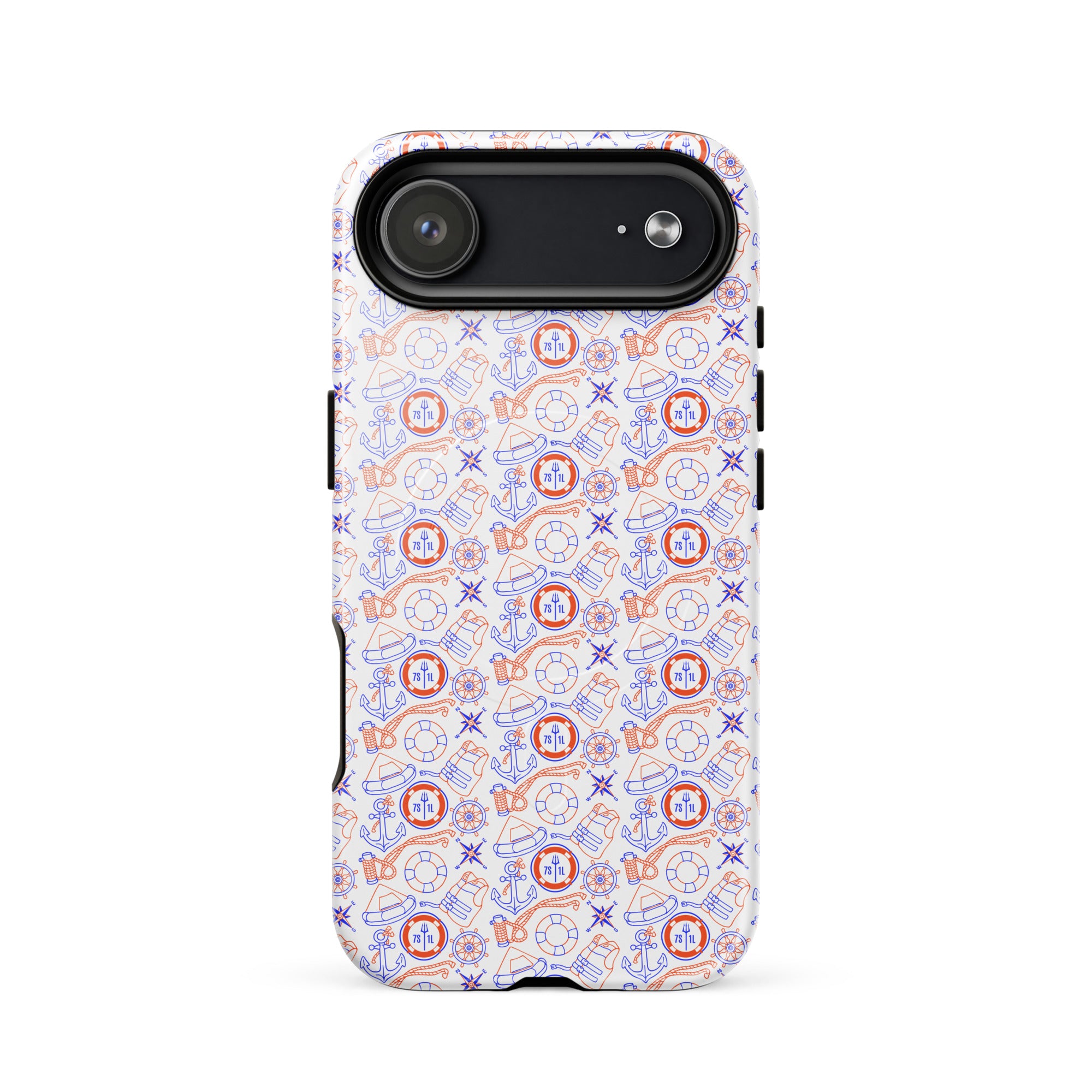 7SHORT1LONG Coast Guard Nautical iPhone MagSafe case with glossy finish and rugged design for iPhone 17 Air.