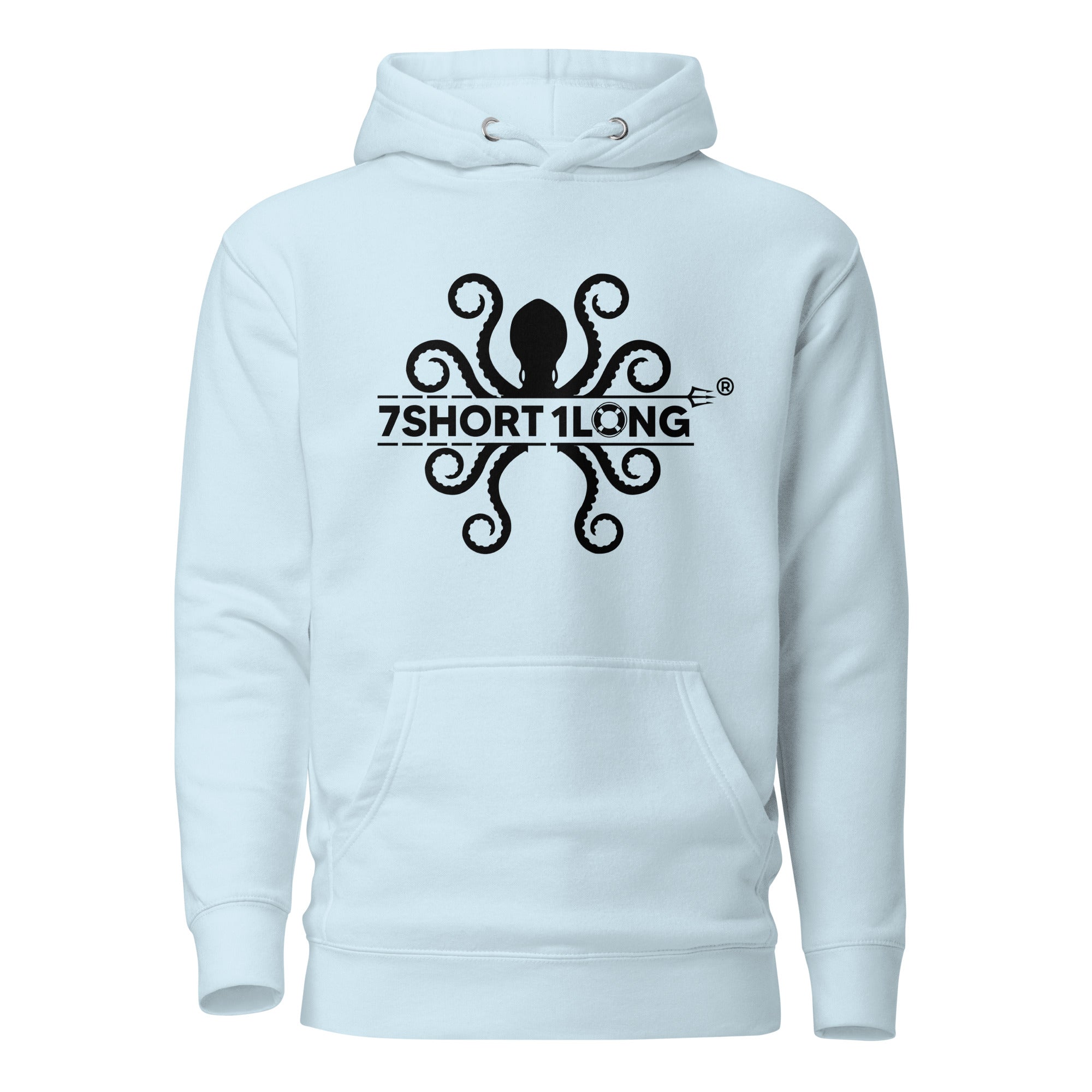 Maritime crew hoodie featuring a Kraken design from 7SHORT1LONG® with nautical-themed graphics and a comfortable fit.