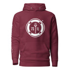 7SHORT1LONG® Sign On Sign Off Crew Hoodie with nautical life ring design, featuring a comfortable hooded sweatshirt for crew members.