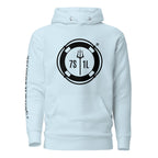 7SHORT1LONG® Sign On Sign Off Crew hoodie in ocean blue, showcasing a casual fit and crew neck design.