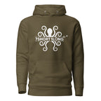 7SHORT1LONG® Kraken Maritime Seafarer Hoodie featuring ocean-inspired design with a detailed kraken illustration on navy fabric.