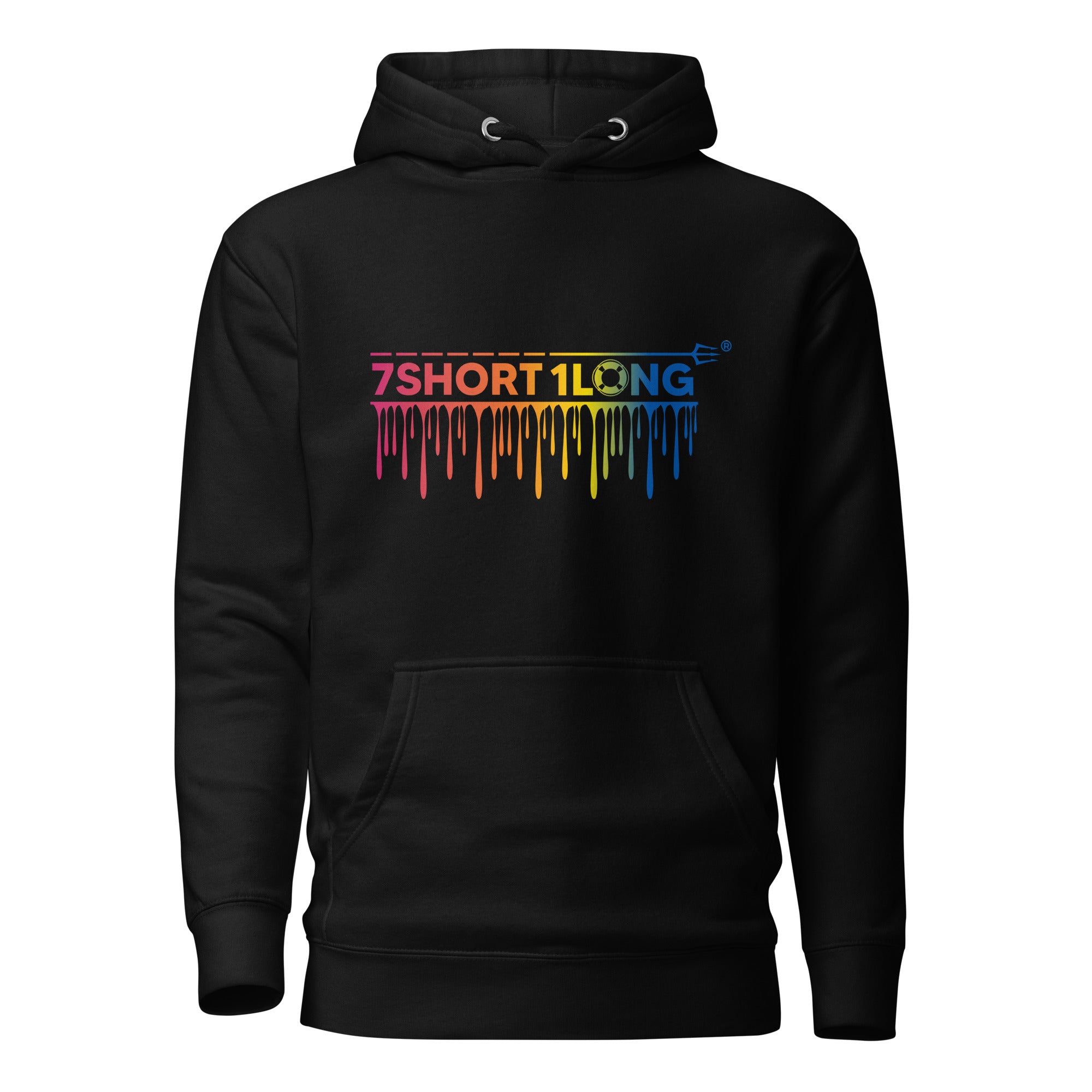 rainbow drip logo nautical maritime hoodie lifestyle apparel black Main image