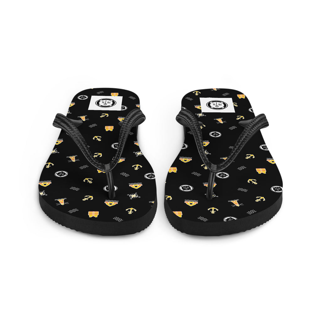 Maritime Lifestyle Flip Flops Anchor & Compass Design