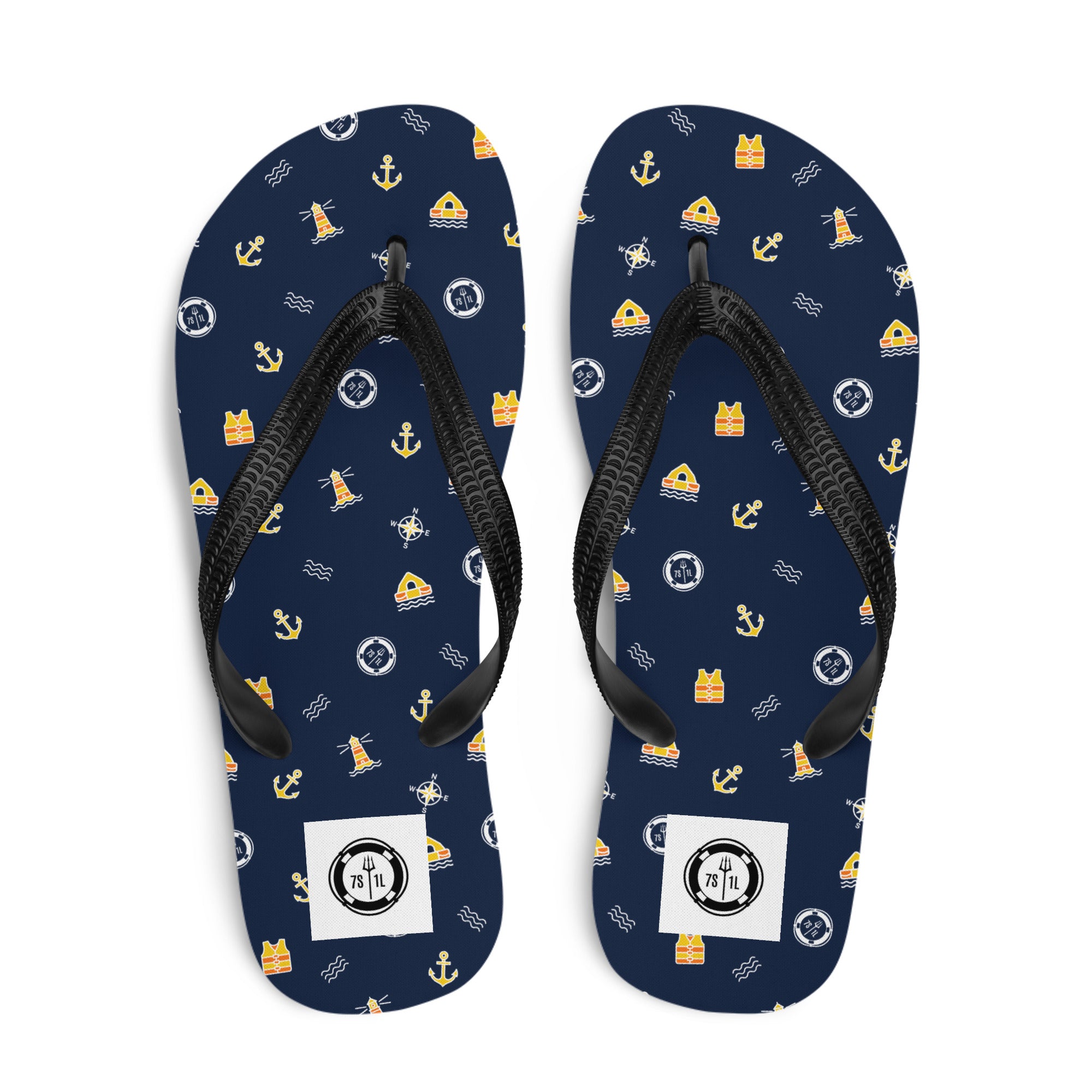 Maritime Anchor Flip Flops Cruise Lifestyle design