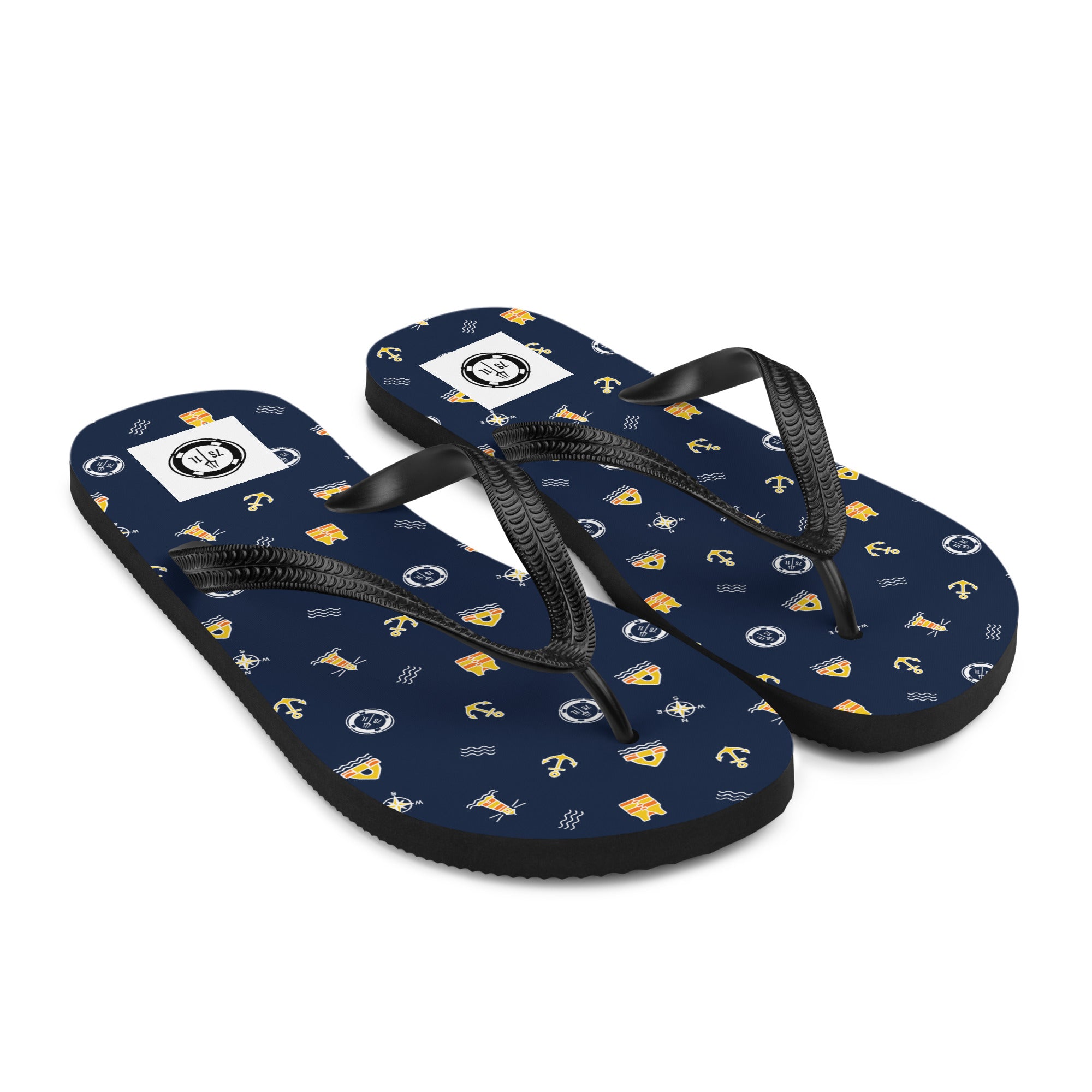Maritime Anchor Flip Flops Cruise Lifestyle design