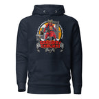 Seafarer security hoodie featuring a gangway Samurai Ship design by 7SHORT1LONG® for maritime-themed casual wear.
