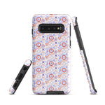 Samsung hard case with us coast guard pattern in blue white and red color