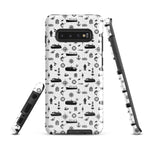 Samsung hard case with luxury ship and nautical pattern in black 