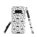 Samsung hard case with luxury ship and nautical pattern in black 