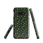 Samsung Case with solas regulation items and symbols on a green background