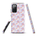 Samsung hard case with us coast guard pattern in blue white and red color