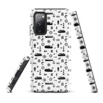Samsung hard case with luxury ship and nautical pattern in black 