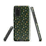 Samsung Case with solas regulation items and symbols on a green background