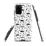 Samsung hard case with luxury ship and nautical pattern in black 