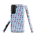 Cute ocean-themed baby octopus Samsung Galaxy S21 tough case by 7SHORT1LONG® with glossy finish and adorable octopus design.
