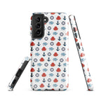 Samsung Galaxy S21 case by 7SHORT1LONG® featuring a glossy, marine-themed ocean party design on a tough protective cover.