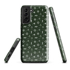 Nautical design Anchor Seafarer Samsung Galaxy S21 Plus case by 7SHORT1LONG®, glossy tough phone cover with anchor pattern.