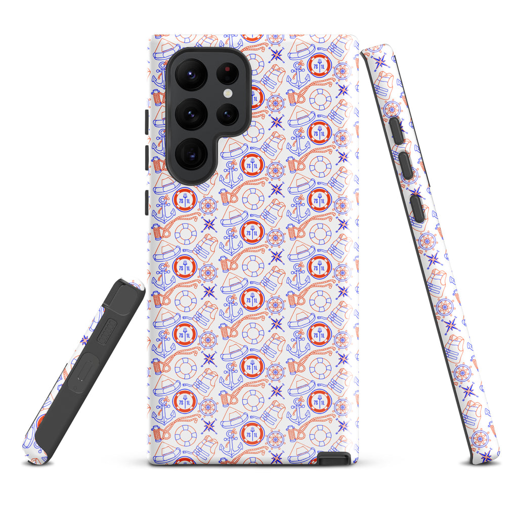 7SHORT1LONG® Coast Guard Samsung Galaxy S22 Ultra case with maritime duty design, glossy finish and rugged protection.