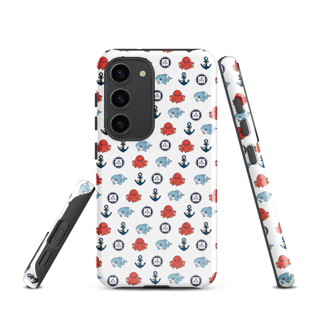 Cute Ocean Party Samsung Galaxy S23 case by 7SHORT1LONG® with a glossy marine-themed design and durable tough protection.