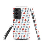 Cute Ocean Party Samsung Galaxy S23 case by 7SHORT1LONG® with a glossy marine-themed design and durable tough protection.