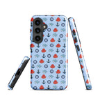Cute baby octopus Samsung Galaxy S24 case by 7SHORT1LONG® featuring a glossy, ocean-themed design with a tough protective cover.