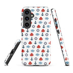 Cute Ocean Party Samsung Galaxy S24 Plus case by 7SHORT1LONG® with glossy marine-themed design on a tough protective cover.